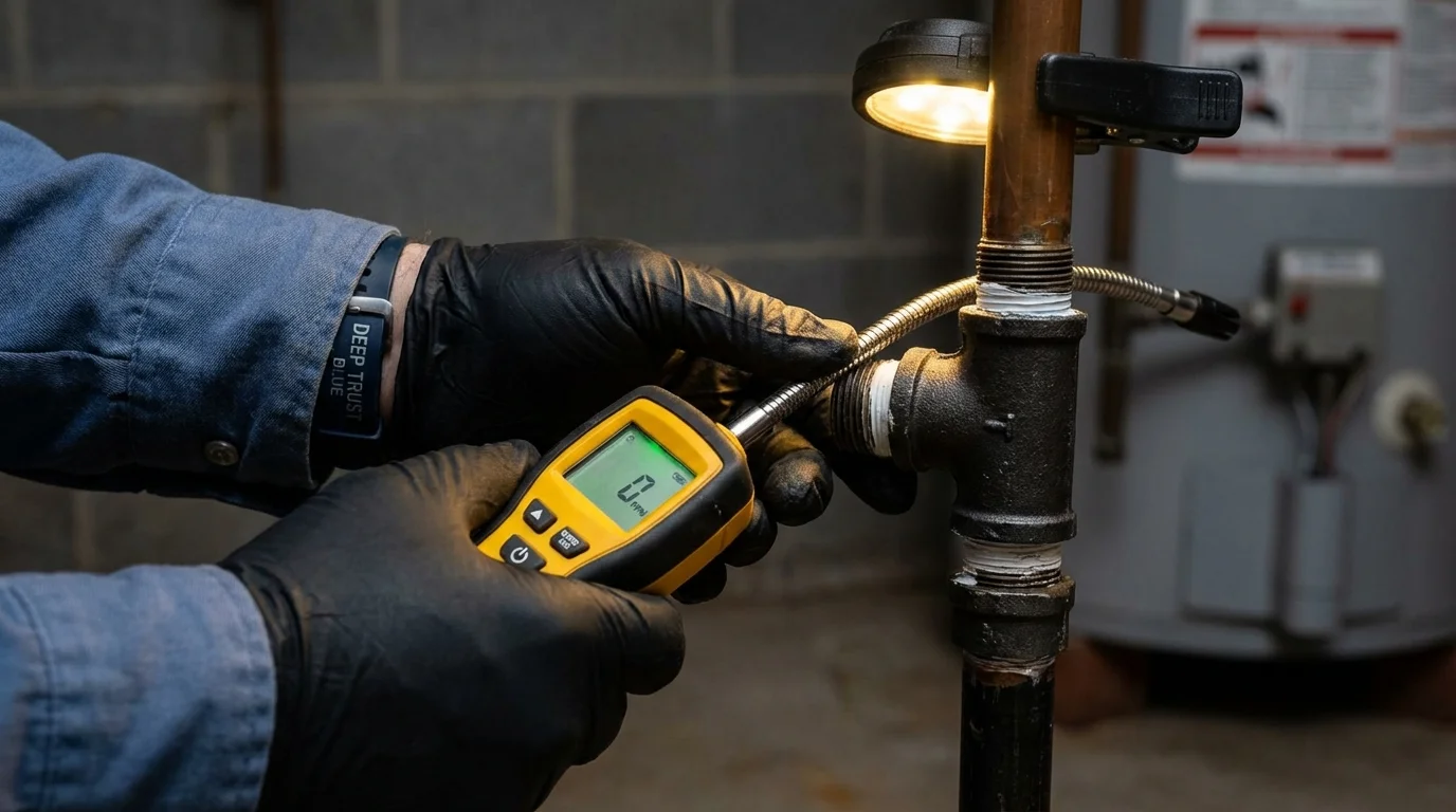 Gas leak detection with electronic sniffer by Johns Plumbing LLC in East Stroudsburg