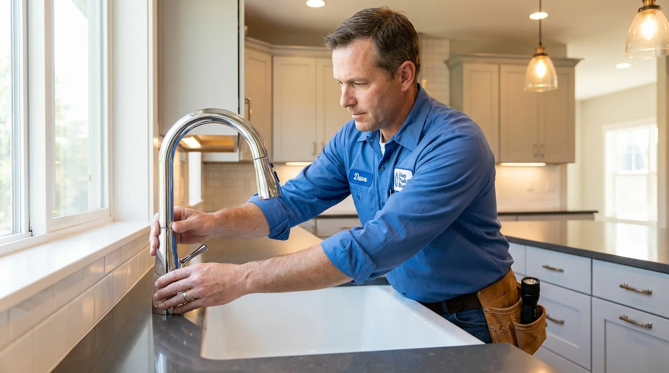 Kitchen faucet installation by Johns Plumbing LLC in East Stroudsburg
